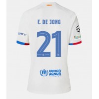 Pánský Fotbalový dres Barcelona Frenkie de Jong #21 2023-24 Venkovní Krátký Rukáv